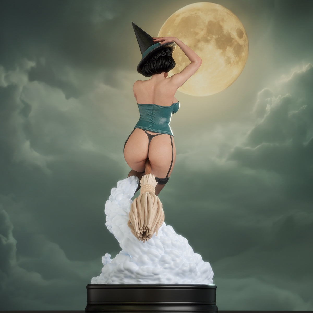 Witch Bombshell Resin Art (Design by Abe3D)