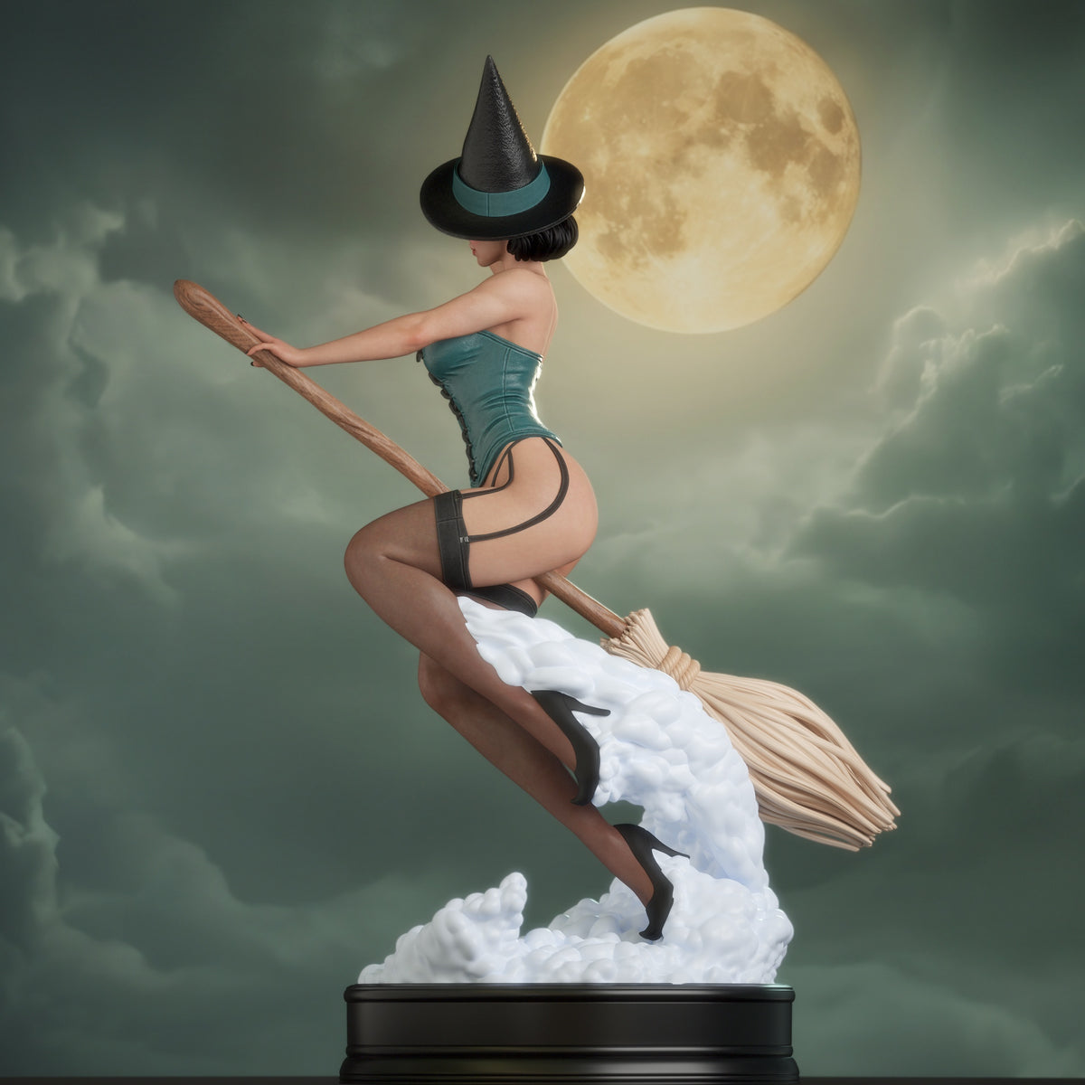 Witch Bombshell Resin Art (Design by Abe3D)
