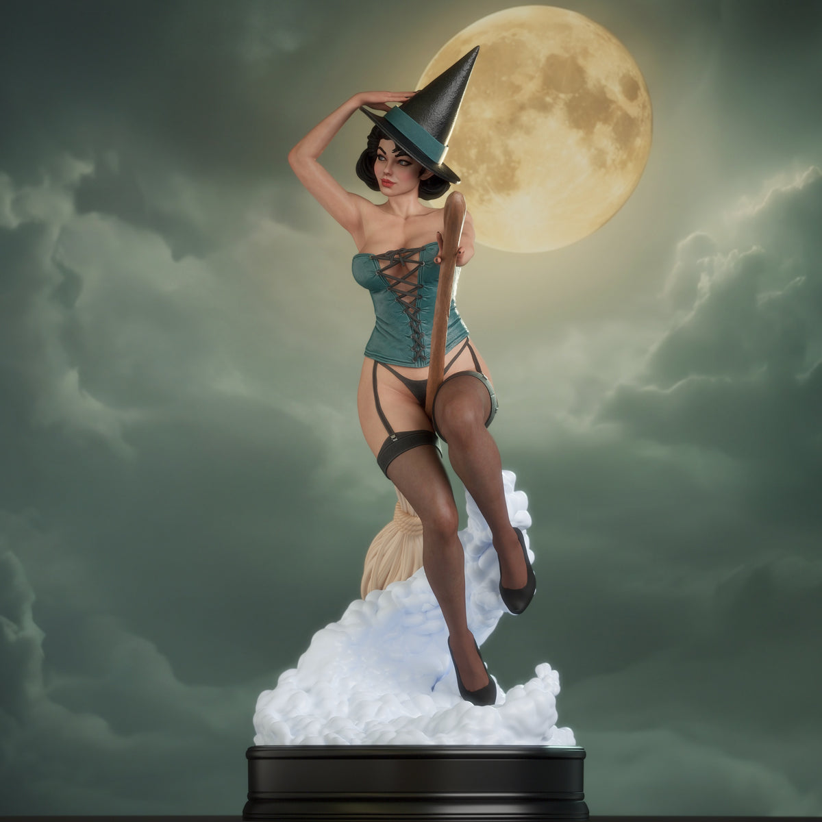 Witch Bombshell Resin Art (Design by Abe3D)
