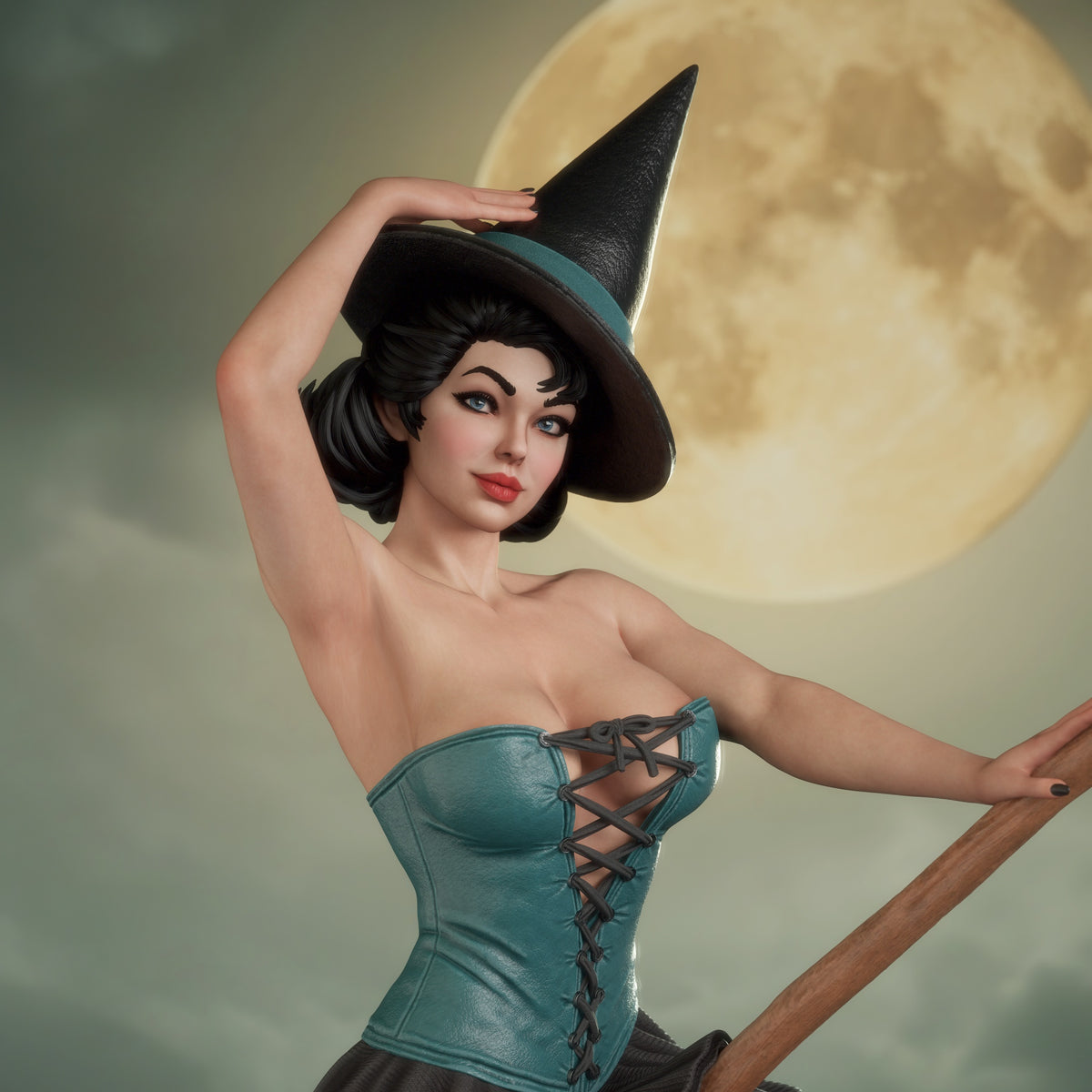 Witch Bombshell Resin Art (Design by Abe3D)