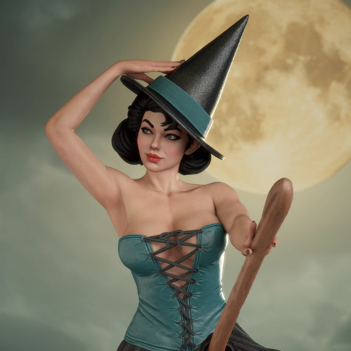 Witch Bombshell Resin Art (Design by Abe3D)