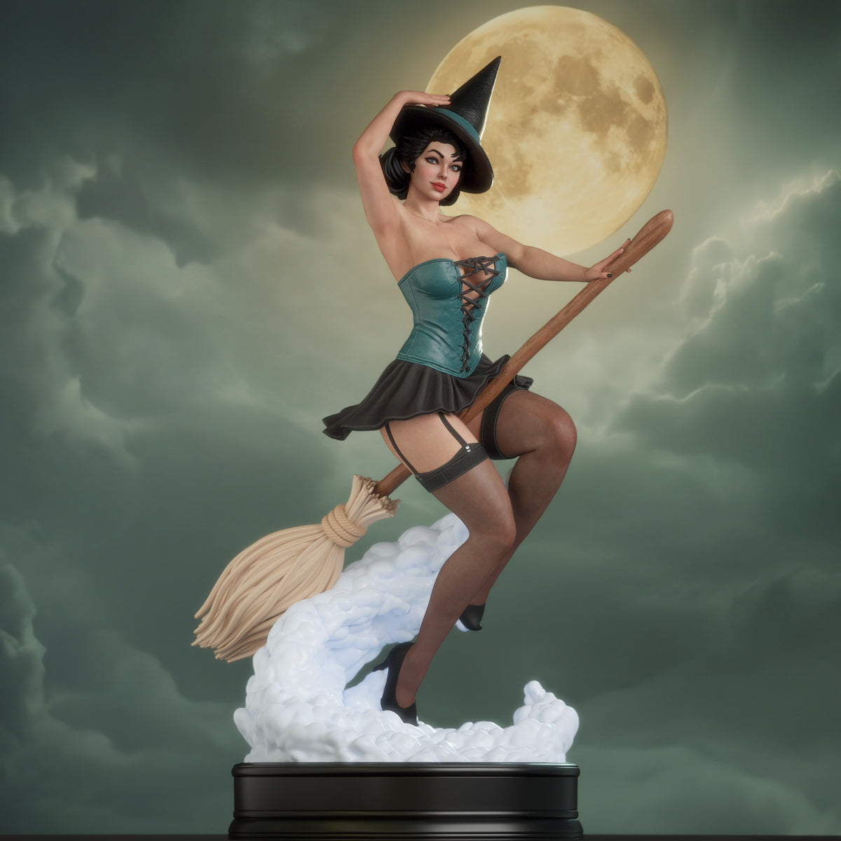 Witch Bombshell Resin Art (Design by Abe3D)