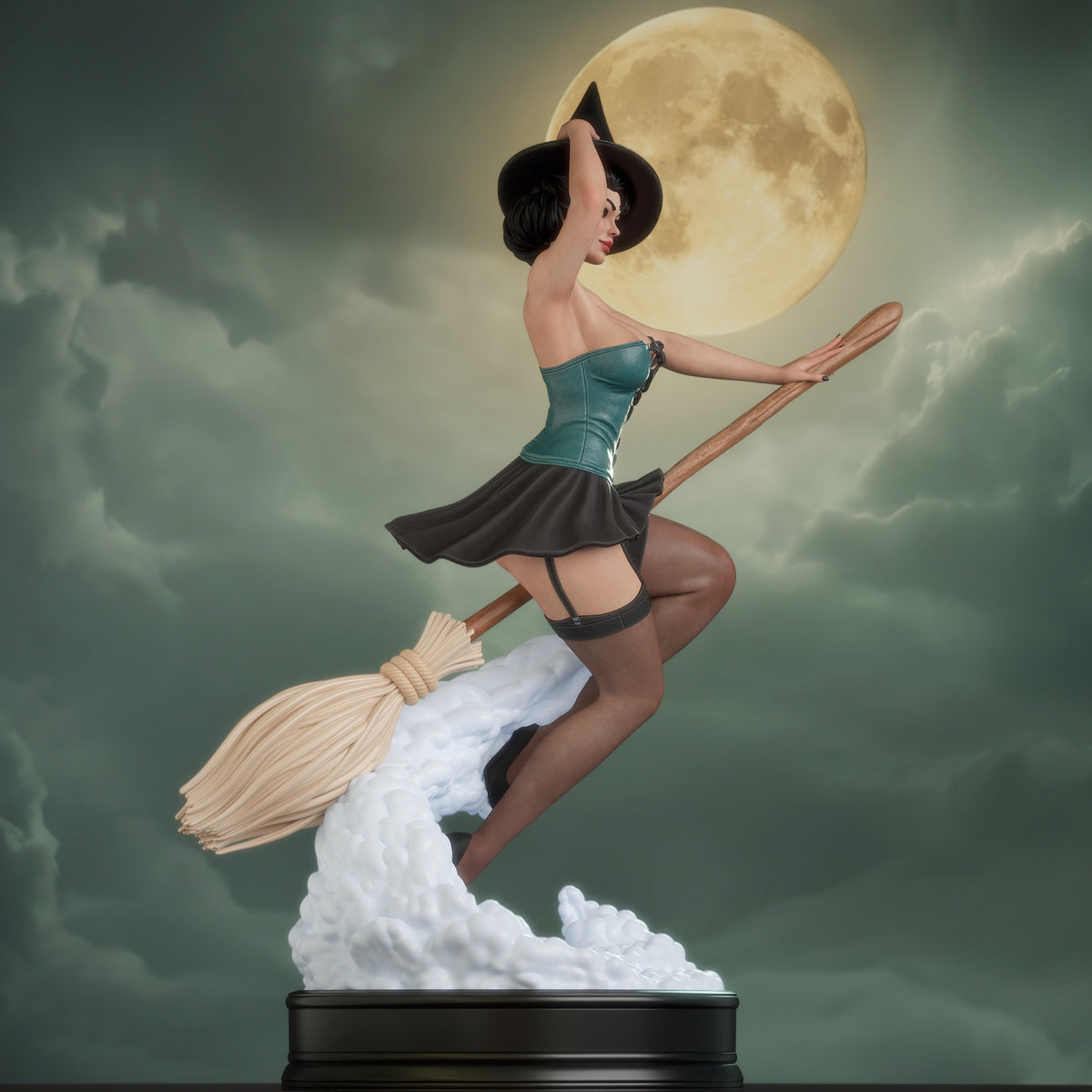 Witch Bombshell Resin Art (Design by Abe3D)