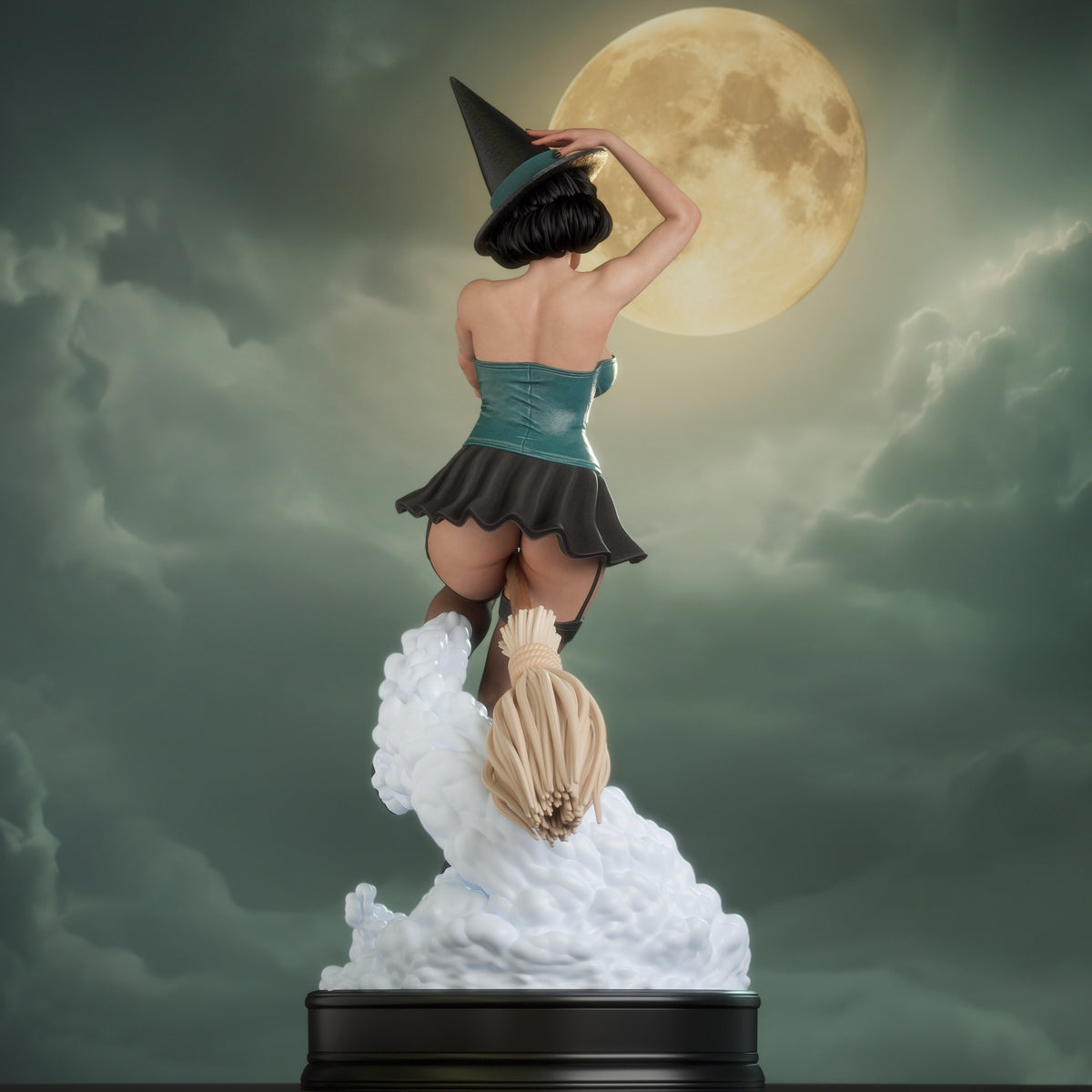 Witch Bombshell Resin Art (Design by Abe3D)