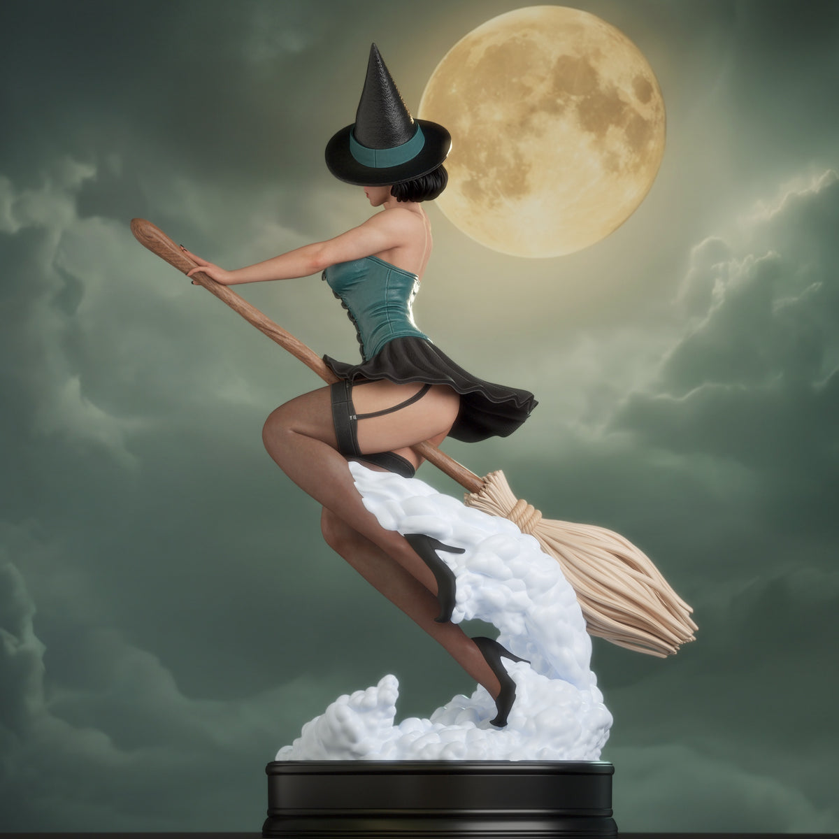 Witch Bombshell Resin Art (Design by Abe3D)