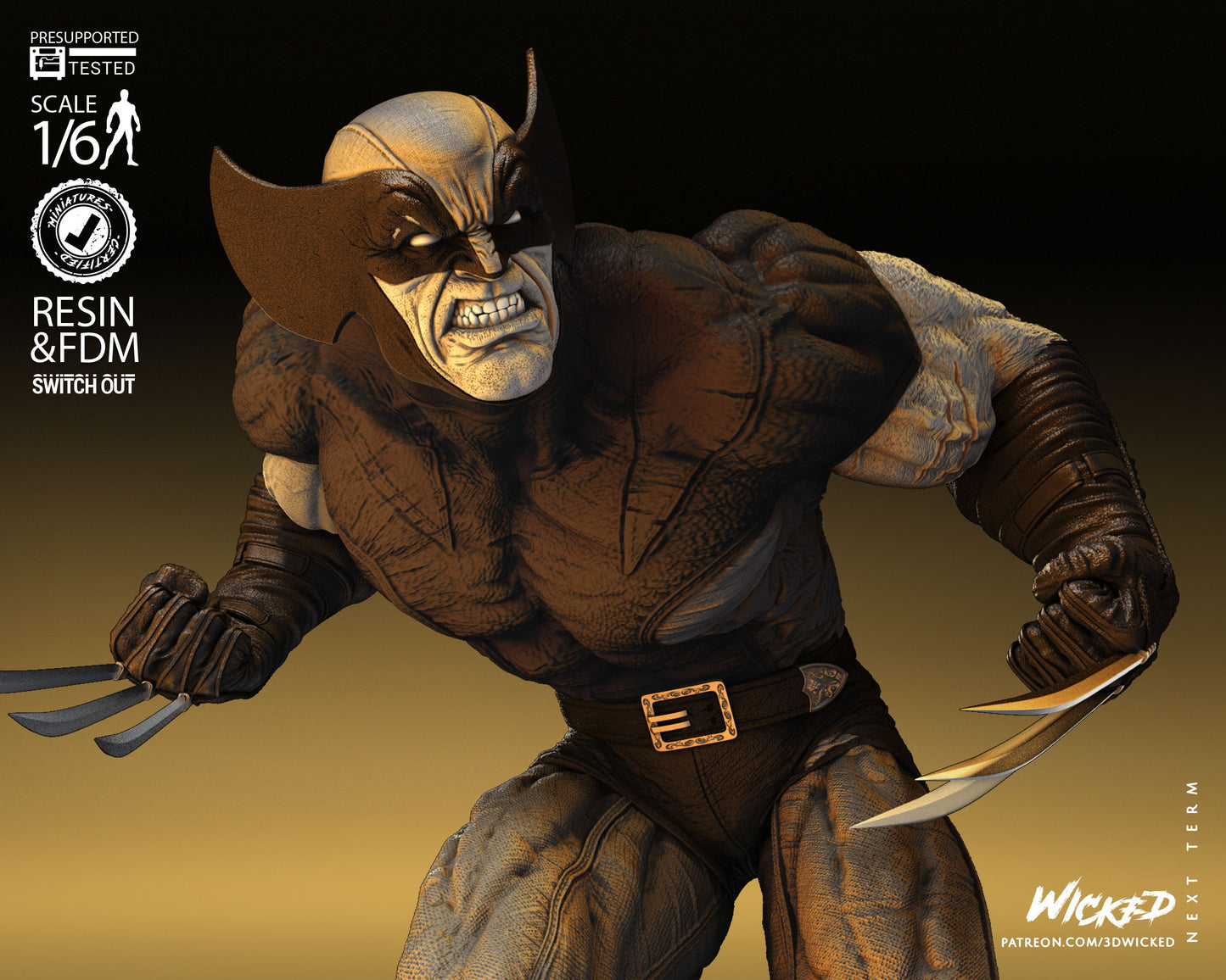 Wolverine Resin Fan Art - MTO (Wicked 2023)