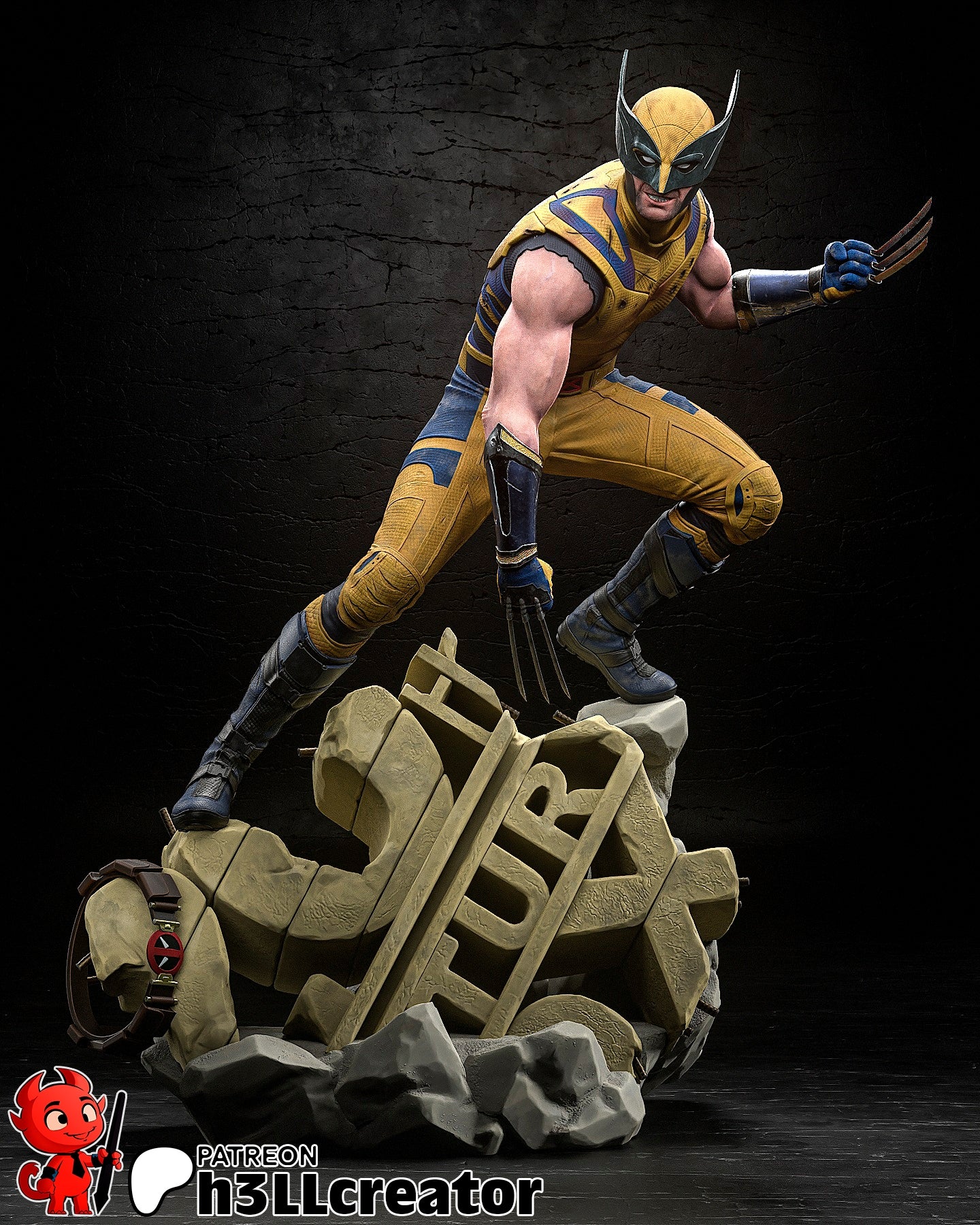 Wolverine Resin Fan Art (H3LLcreator)