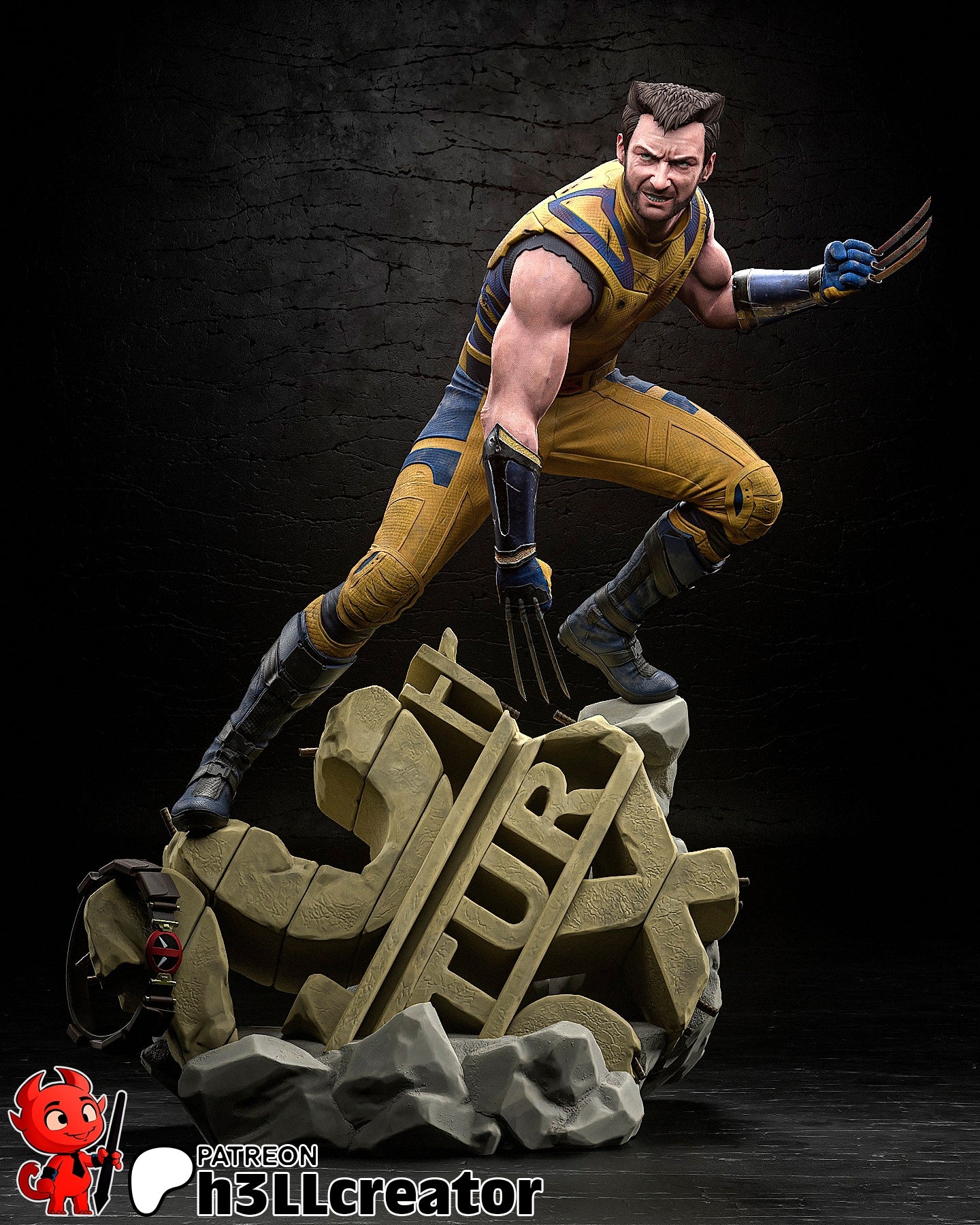 Wolverine Resin Fan Art (H3LLcreator)