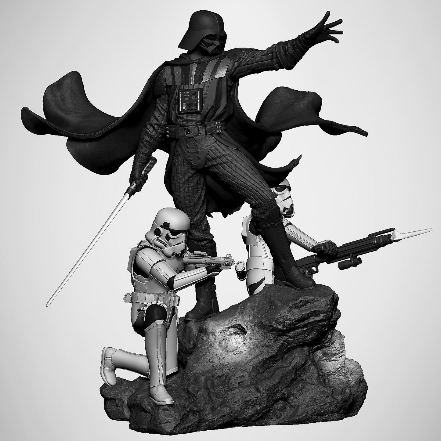 Darth Vader Diorama Resin Fan Art Pro Painted - MTO