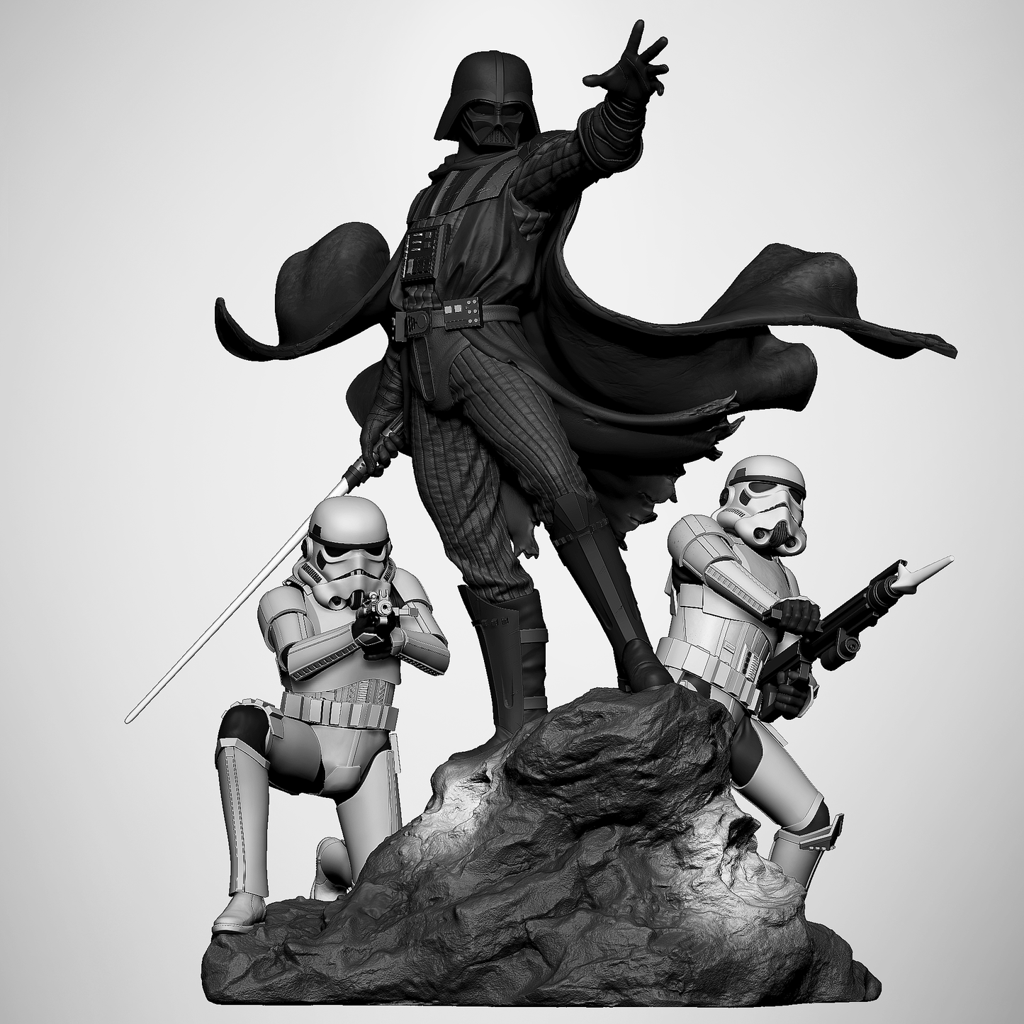 Darth Vader Diorama Resin Fan Art Pro Painted - MTO