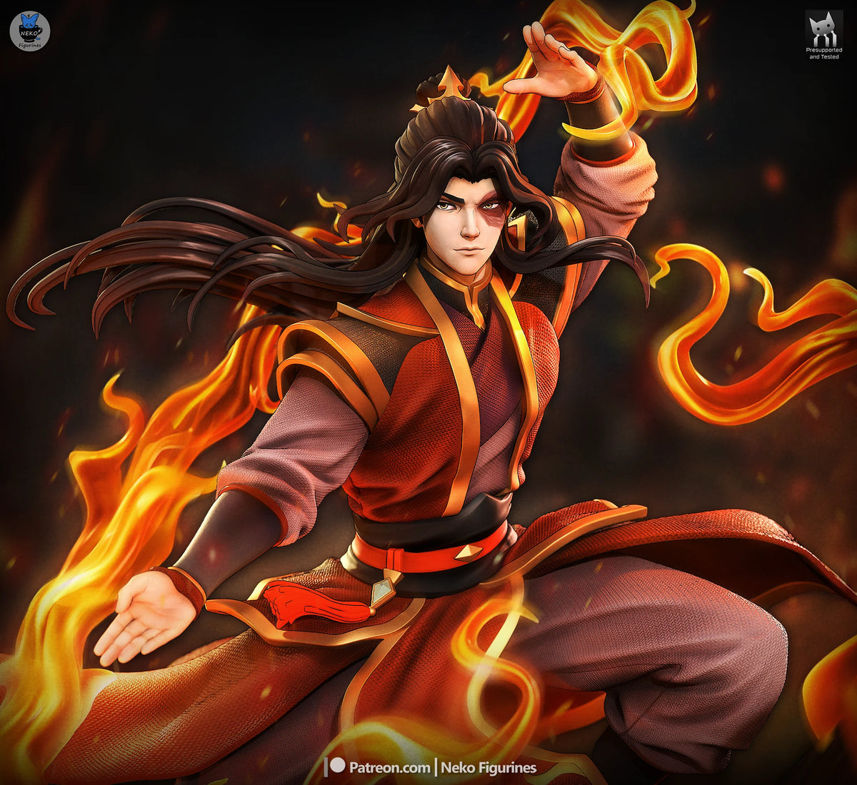 Zuko Last Airbender Resin Art (Neko Version)