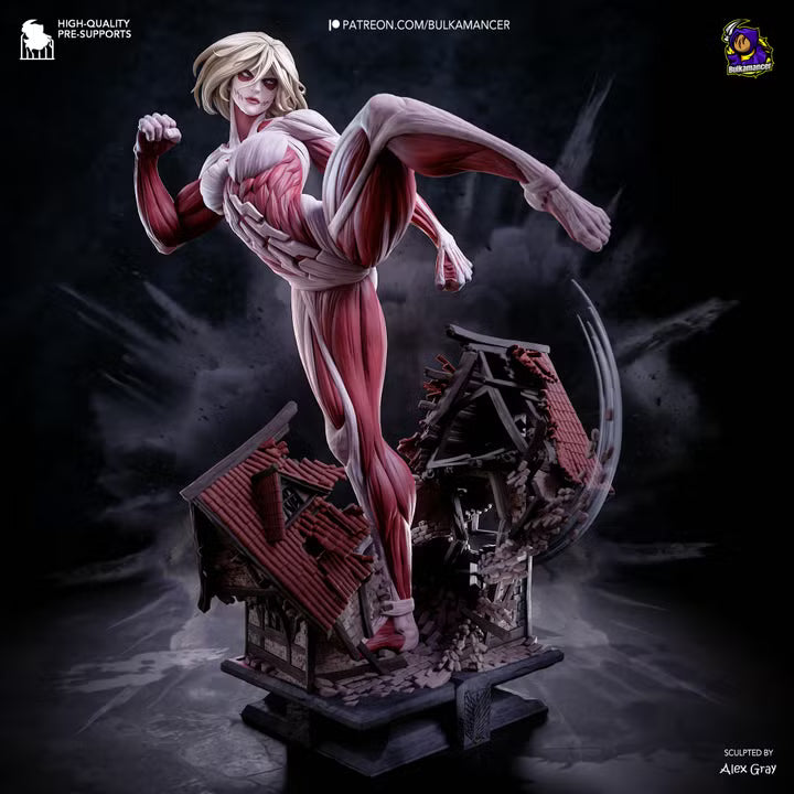 Female Titan Attack on Titan Resin Art (Design by Bulkamancer)