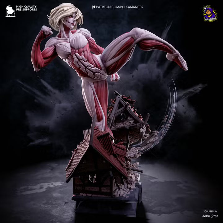 Female Titan Attack on Titan Resin Art (Design by Bulkamancer)
