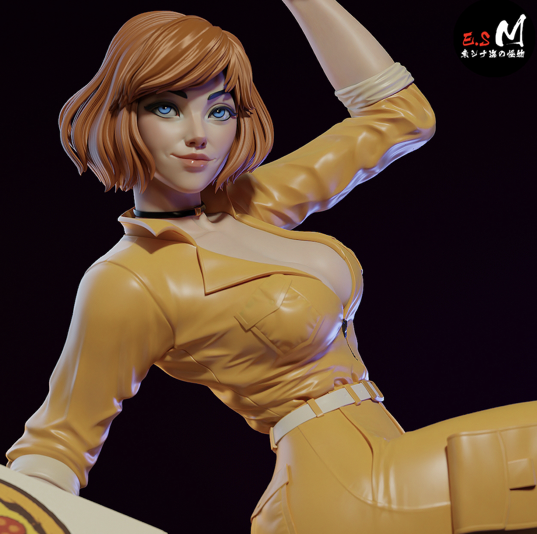 April O'Neill Resin Art (East Sea Monster Version)