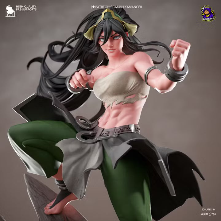 Toph the Last Airbender Resin Art (Design by Bulkamancer