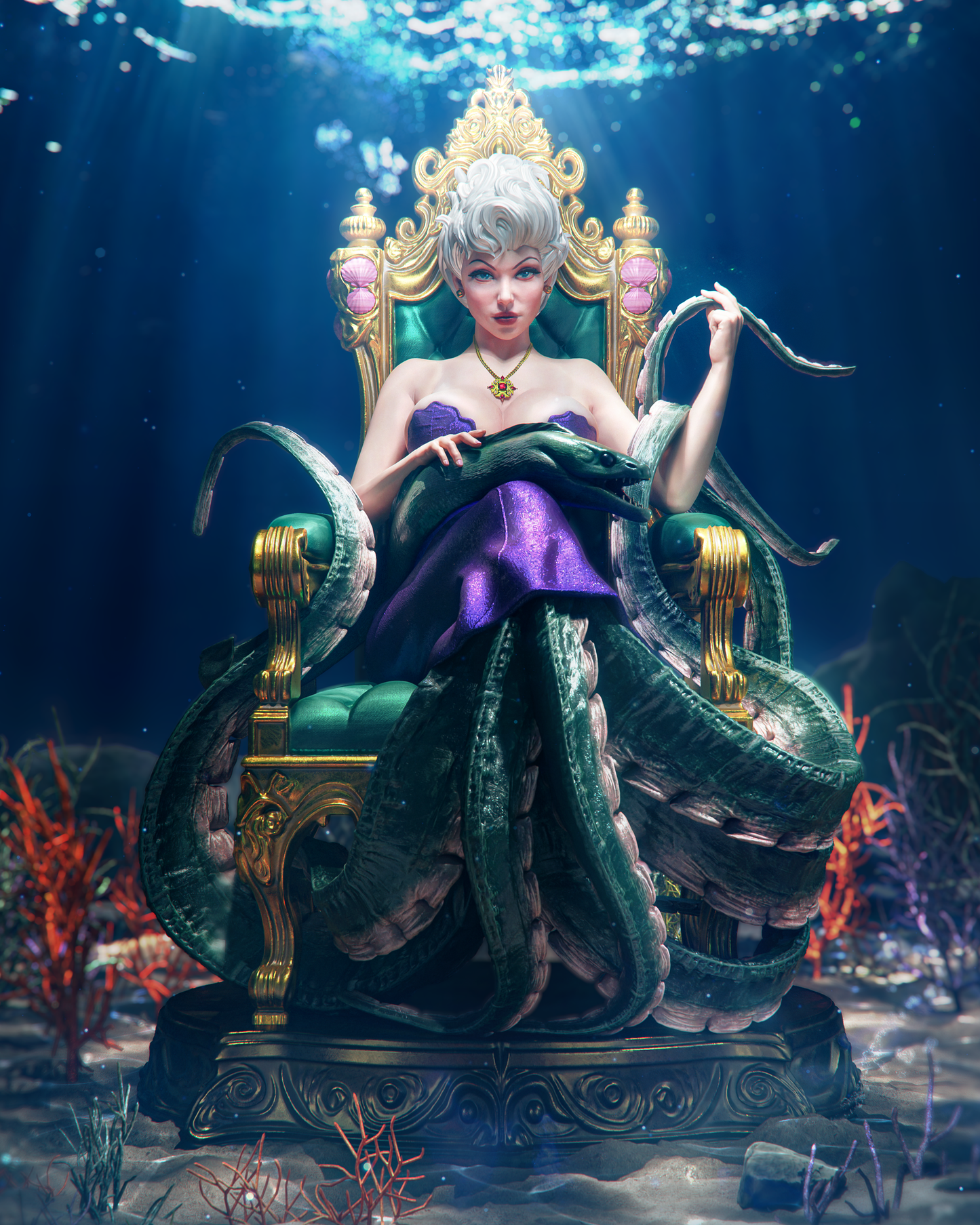 Little Mermaid Ursula Resin Art - MTO (Design by CA3D)