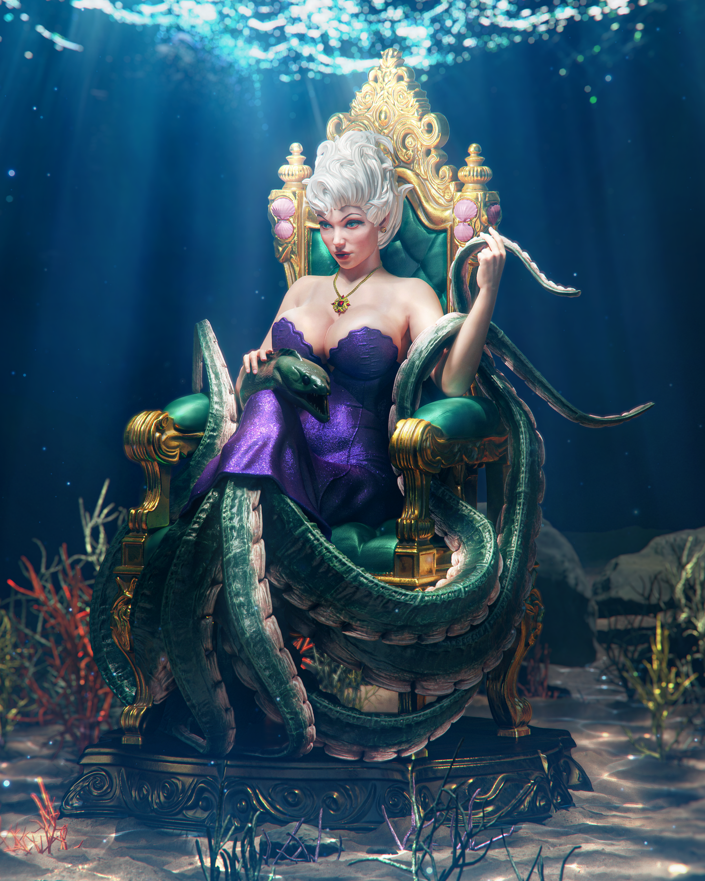 Little Mermaid Ursula Resin Art - MTO (Design by CA3D)