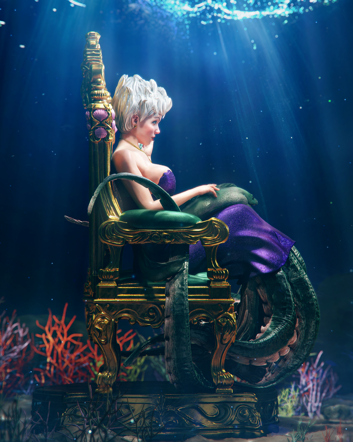 Little Mermaid Ursula Resin Art - MTO (Design by CA3D)