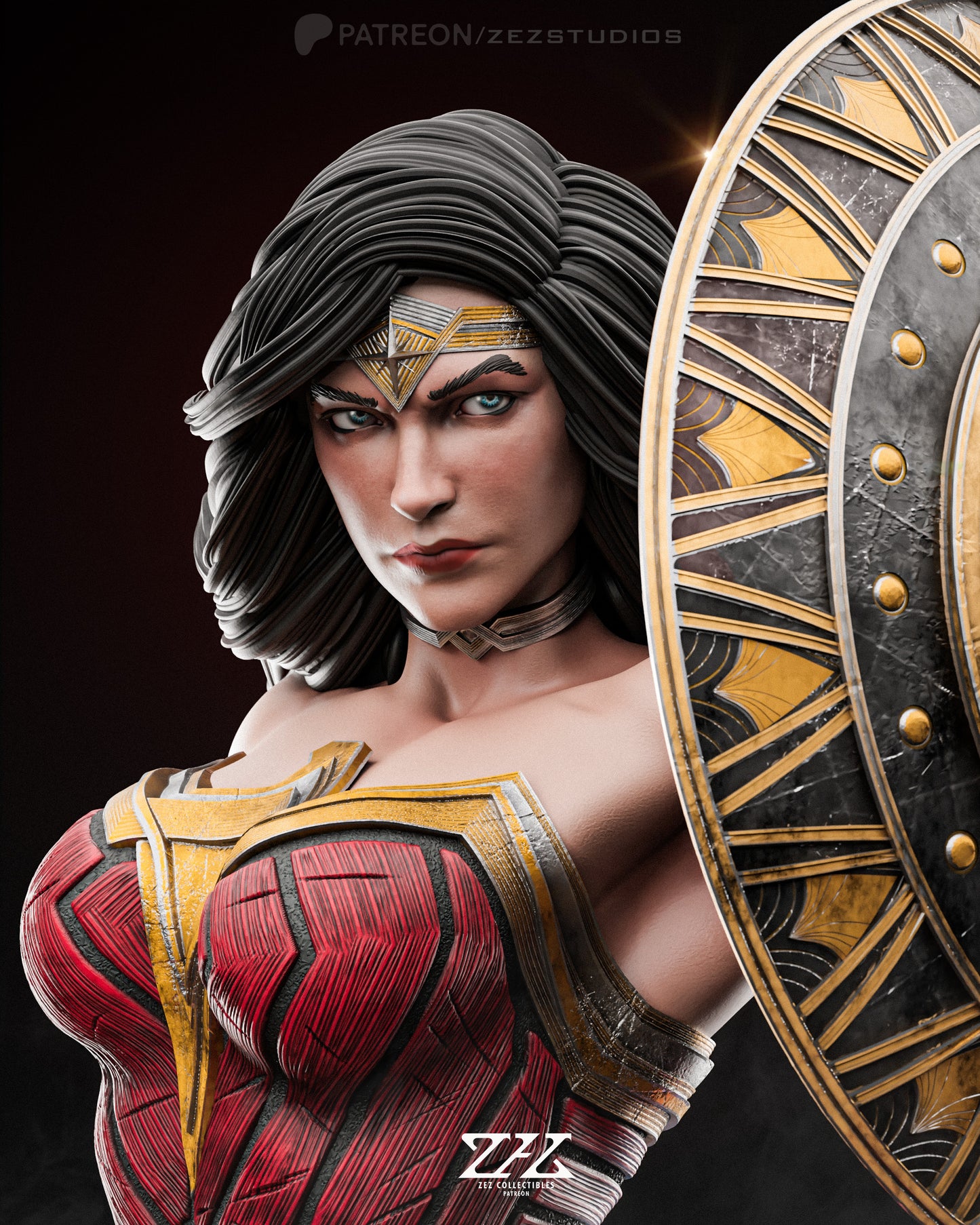 Wonder Woman Resin Fan Art Pro Painted - MTO (ZEZ)