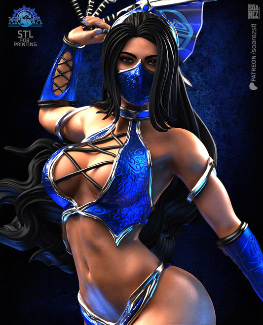 Kitana Resin Fan Art Sculpture (Soarez)