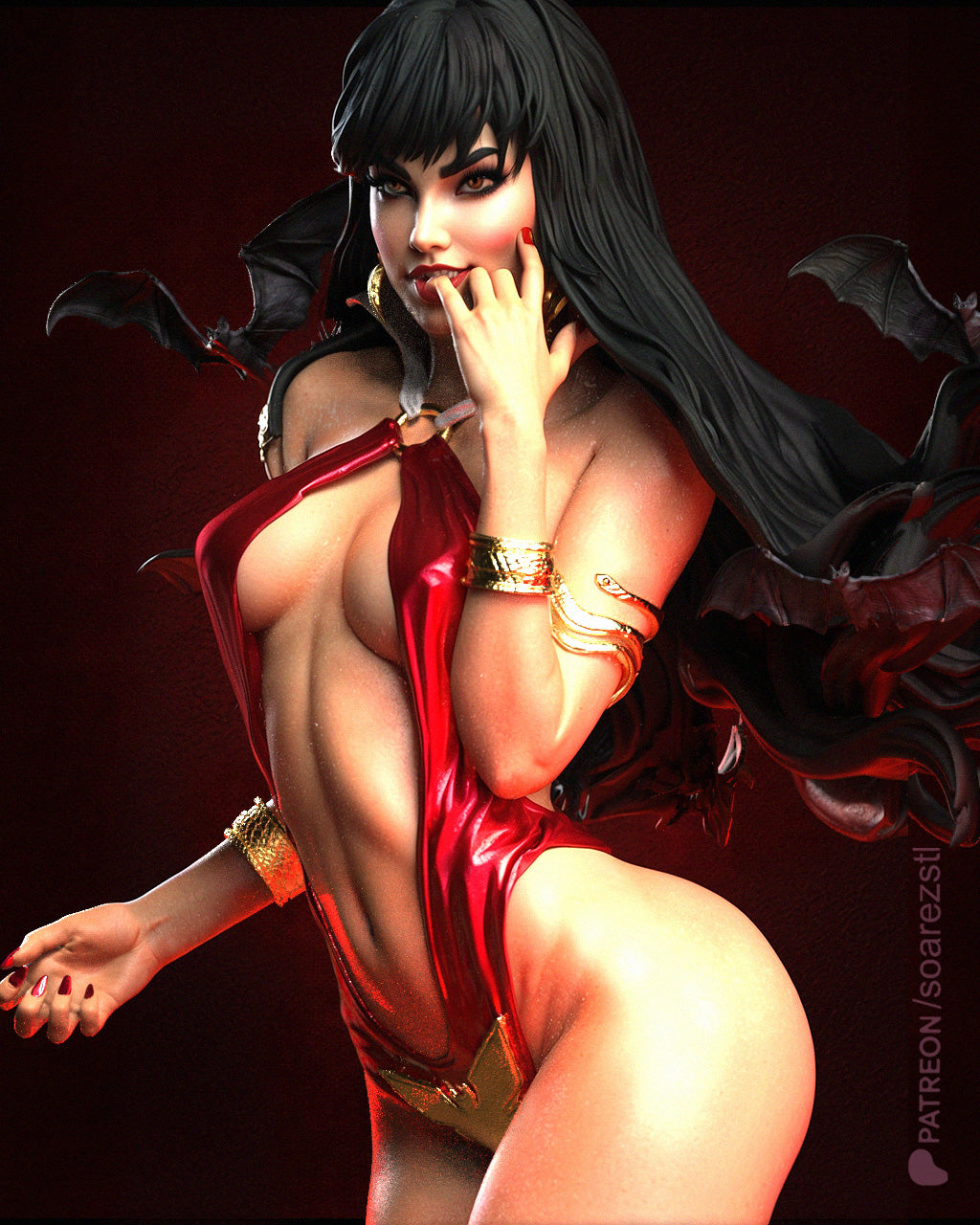 Vampirella Resin Fan Art Sculpture (Soarez)