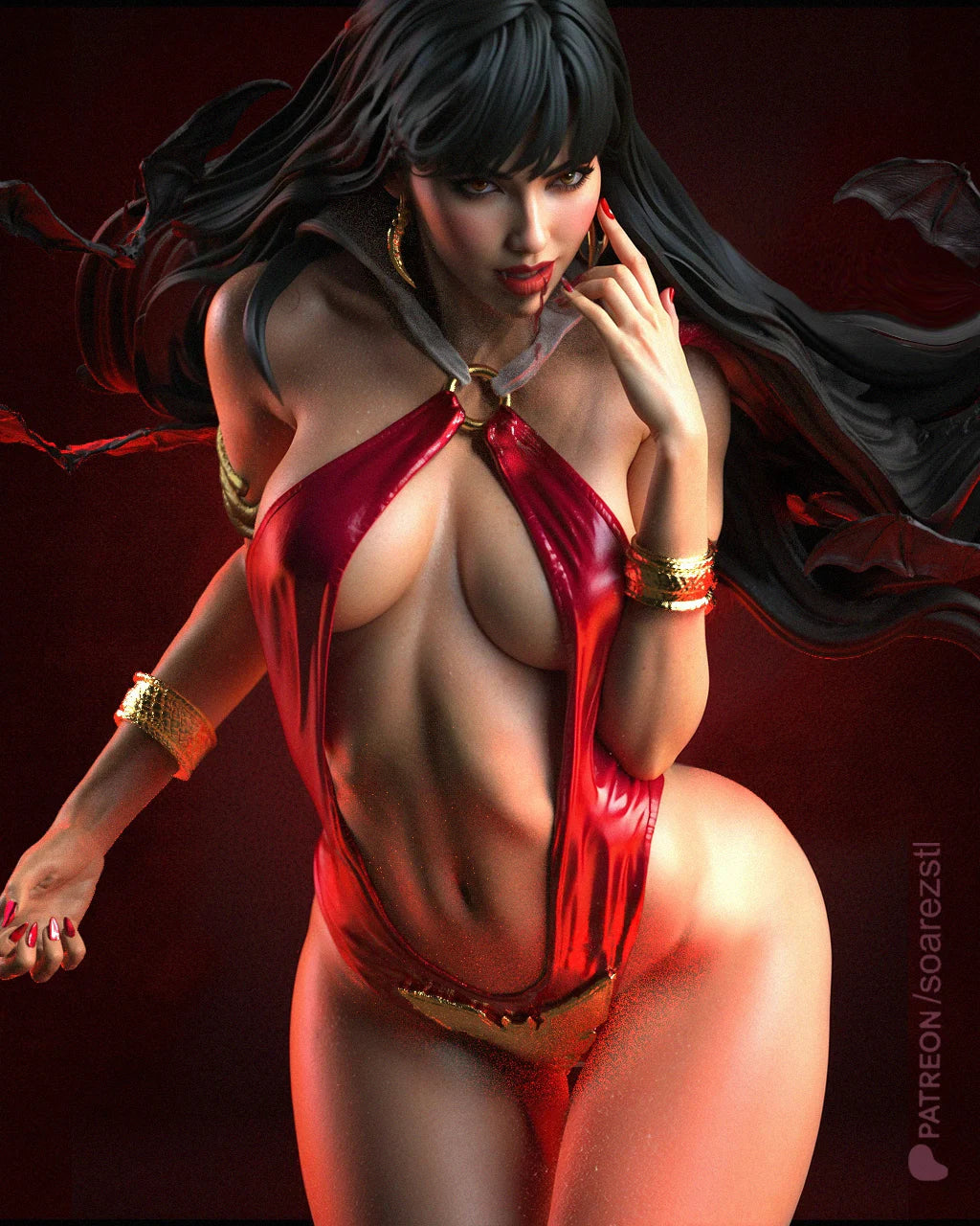 Vampirella Resin Fan Art Sculpture (Soarez)