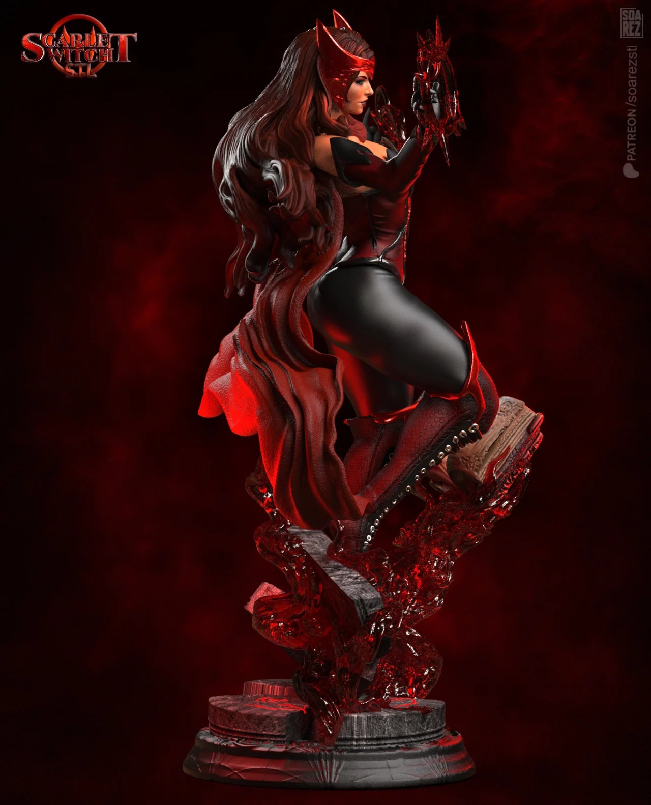 Scarlet Witch Resin Fan Art Sculpture (Soarez)