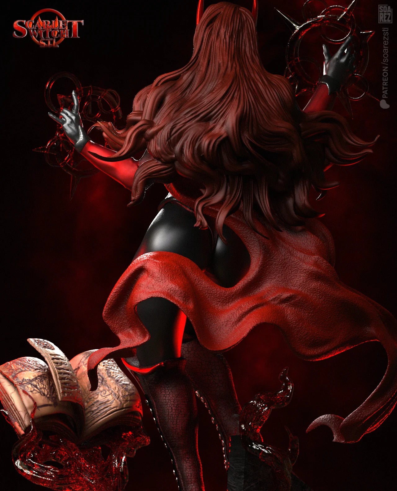 Scarlet Witch Resin Fan Art Sculpture (Soarez)