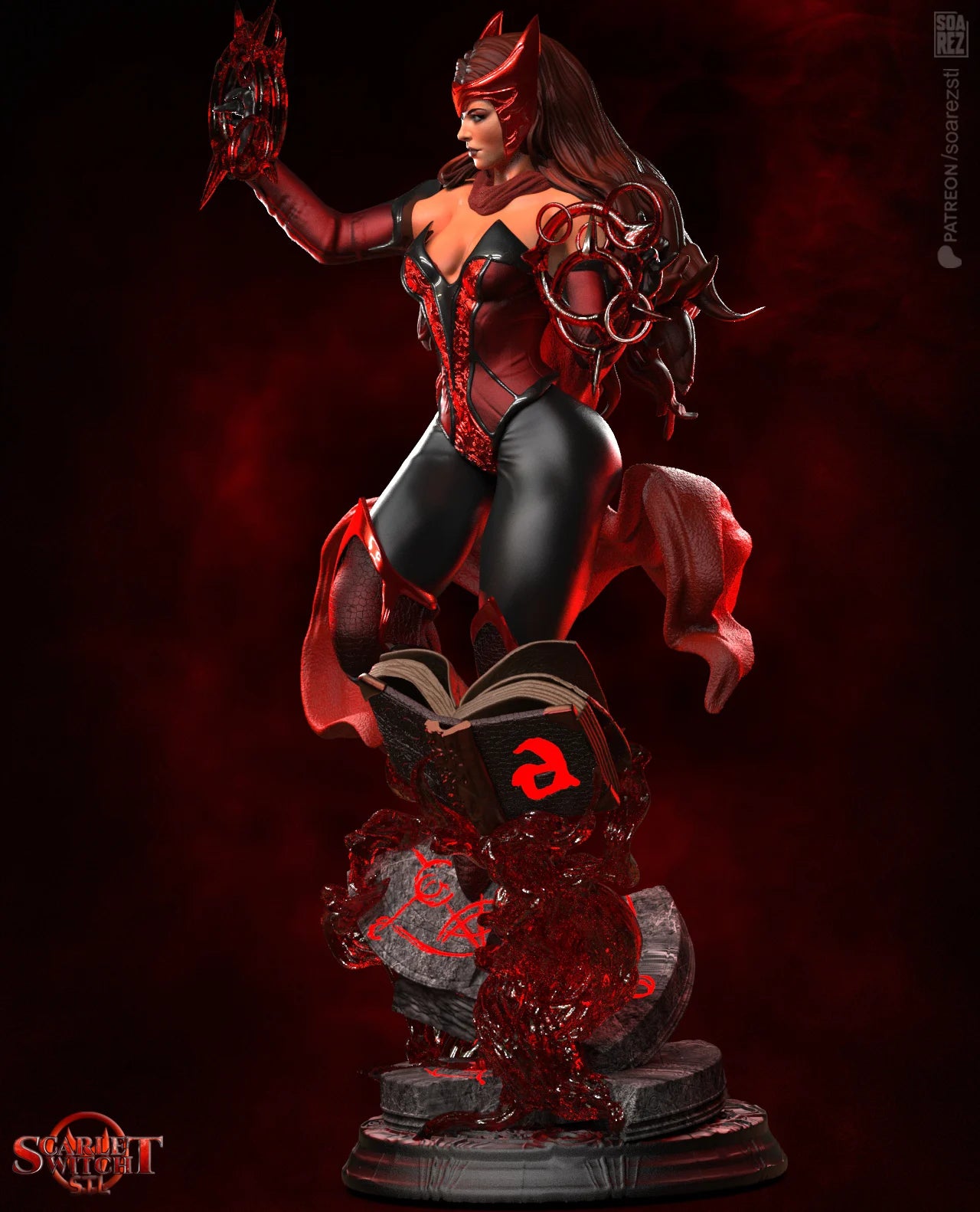 Scarlet Witch Resin Fan Art Sculpture (Soarez)