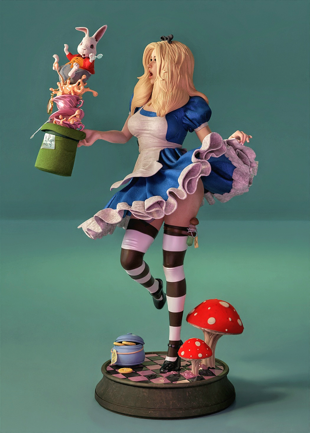 Alice in Wonderland Resin Art (Design by MCM Studios)