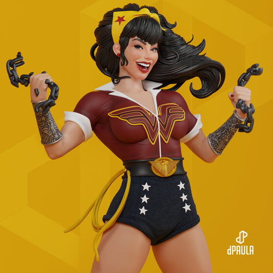 Wonder Woman Bombshell Resin Fan Art (Design by Abe3D)
