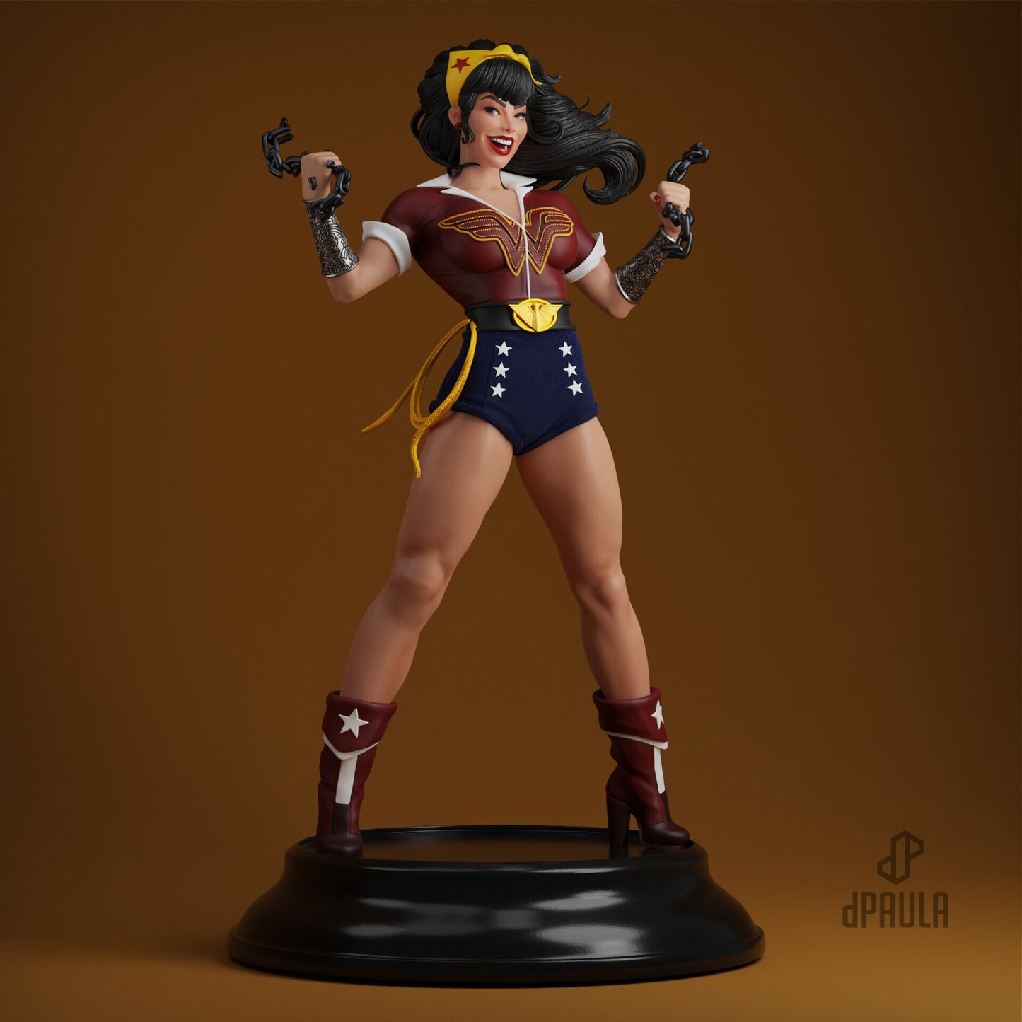 Wonder Woman Bombshell Resin Fan Art (Design by Abe3D)