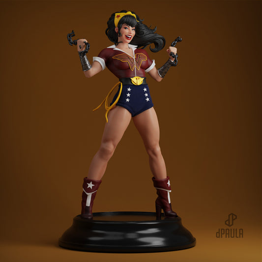Wonder Woman Bombshell Resin Fan Art (Design by Abe3D)
