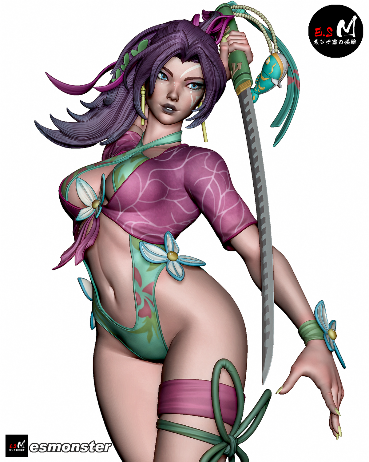 Psylocke Summer Edition Resin Art (East Sea Monster Version)