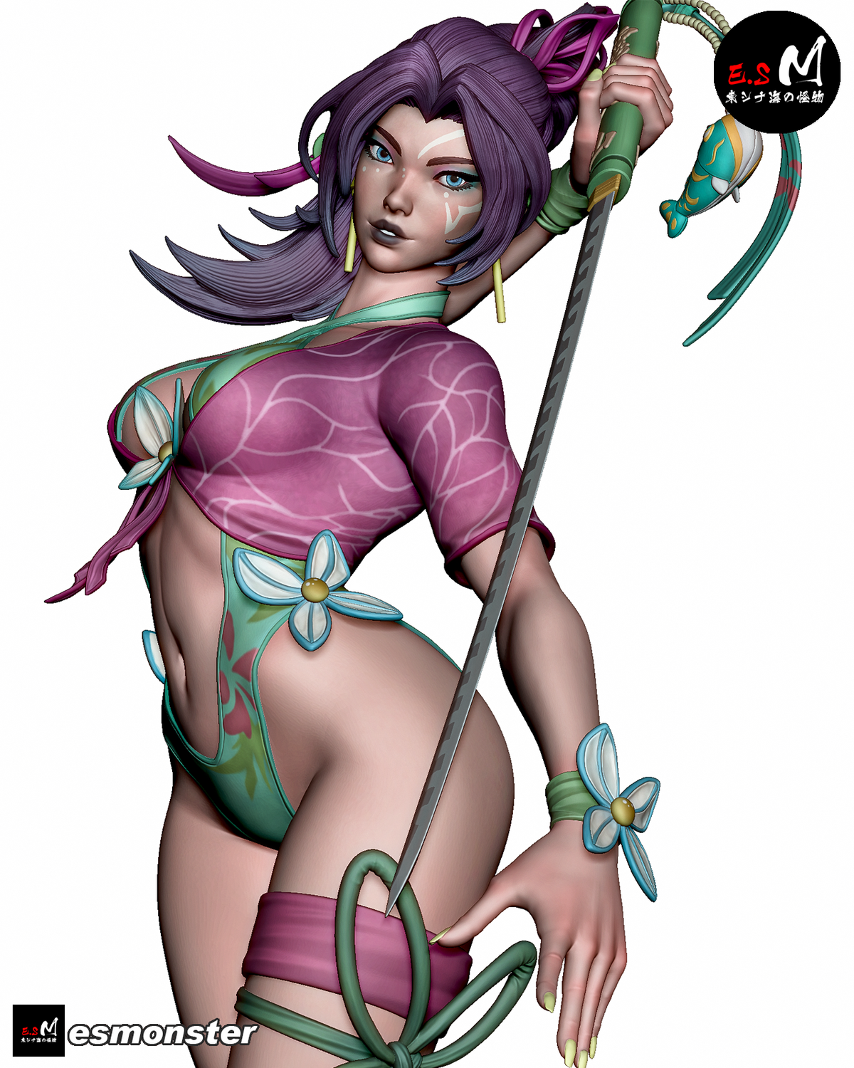 Psylocke Summer Edition Resin Art (East Sea Monster Version)