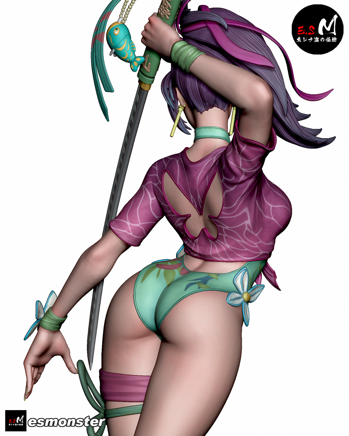 Psylocke Summer Edition Resin Art (East Sea Monster Version)