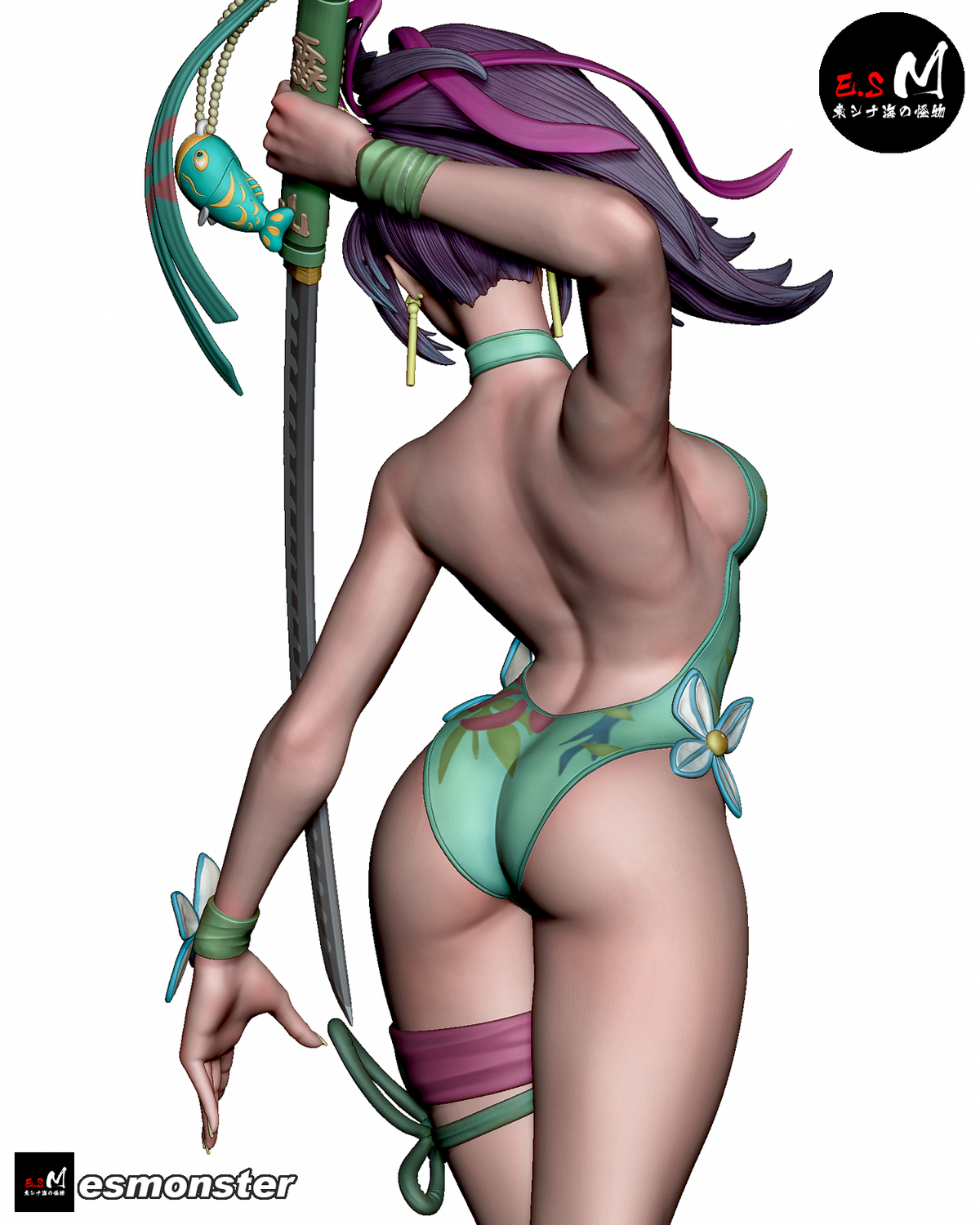 Psylocke Summer Edition Resin Art (East Sea Monster Version)