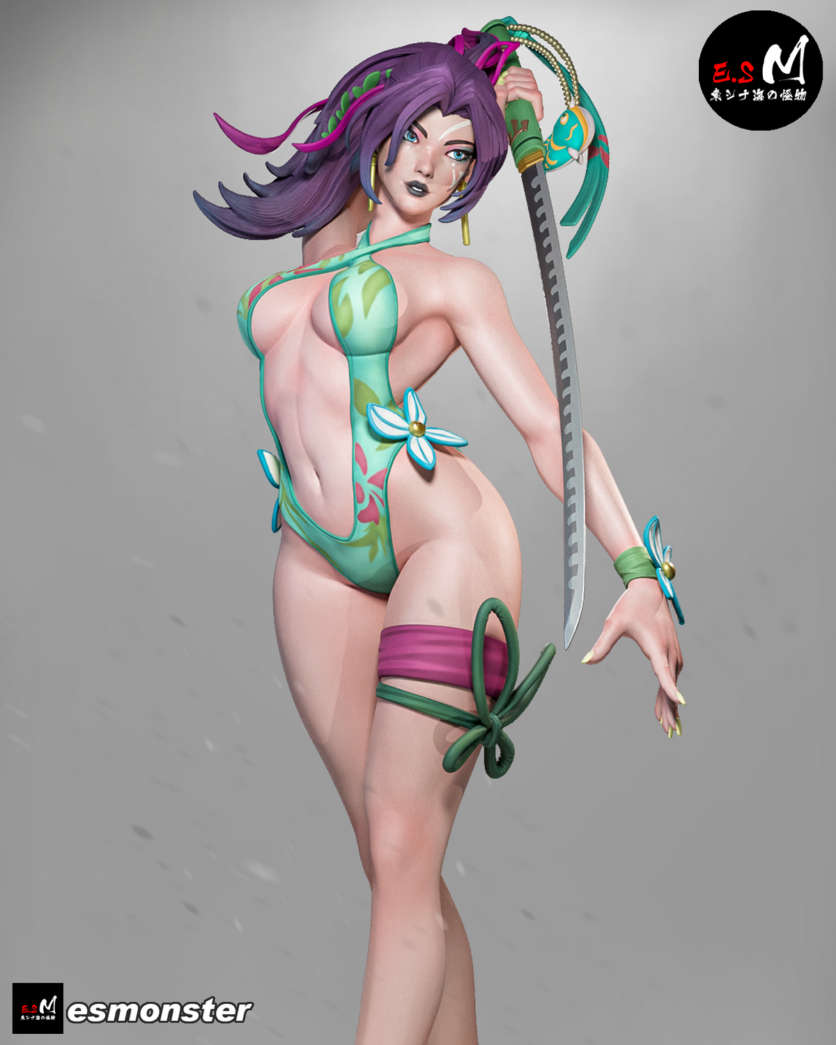 Psylocke Summer Edition Resin Art (East Sea Monster Version)