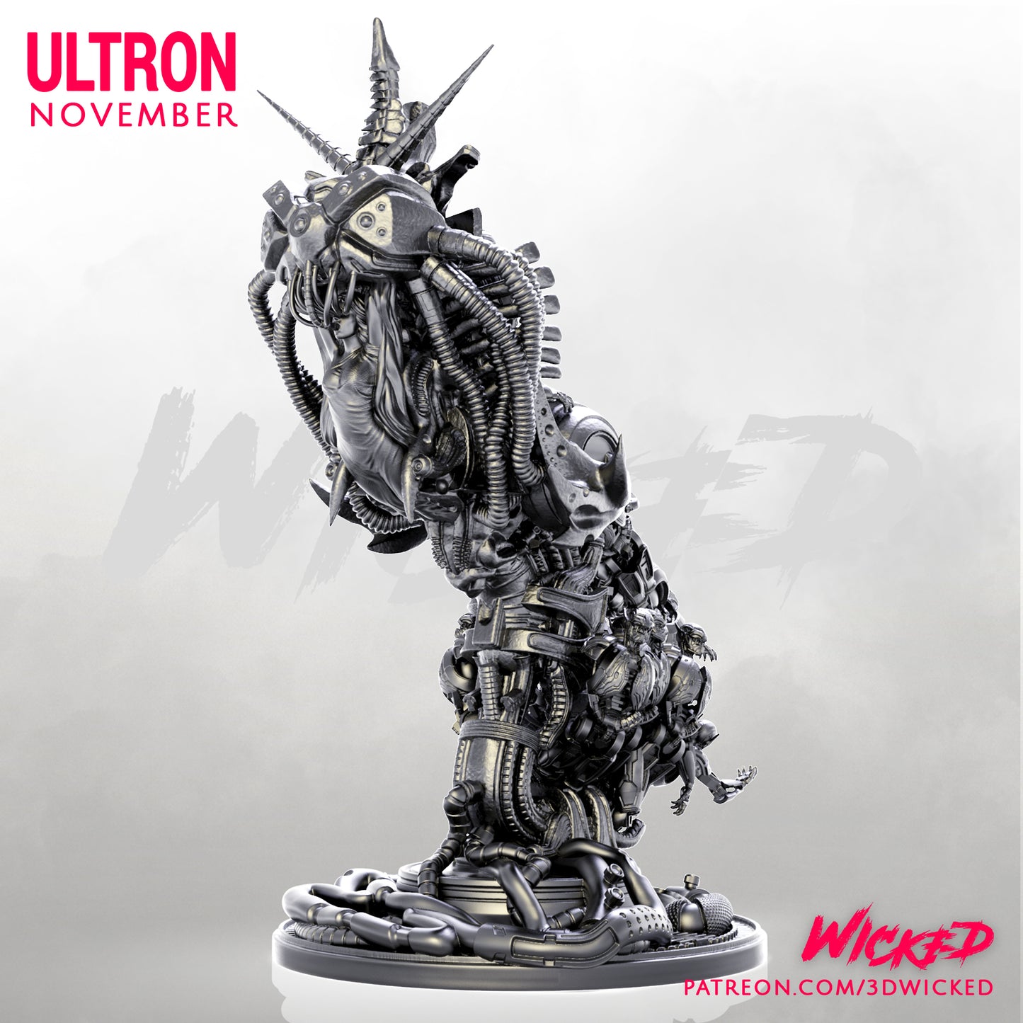 Ultron Diorama Resin Fan Art - MTO (Wicked Studios)