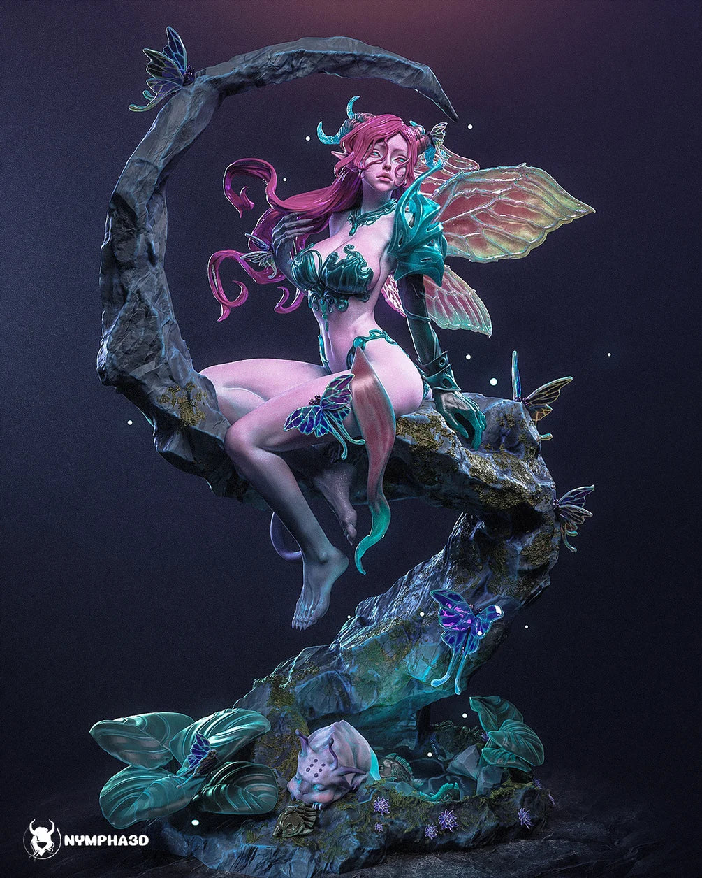 Moth Guardian Resin Art (Nympha3D)