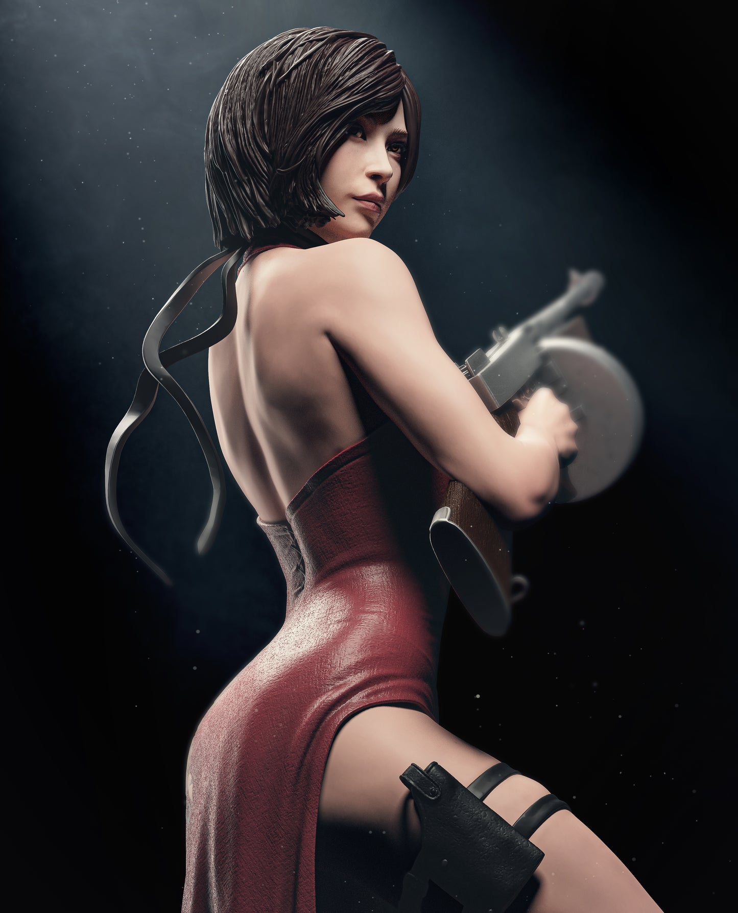 Ada Wong Resident Evil Resin Art - MTO (Design by CA3D)