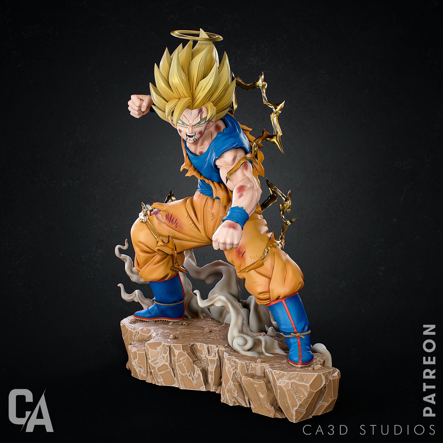 Dragon Ball Z Goku Collectible Resin Fan Art Pro Painted - MTO