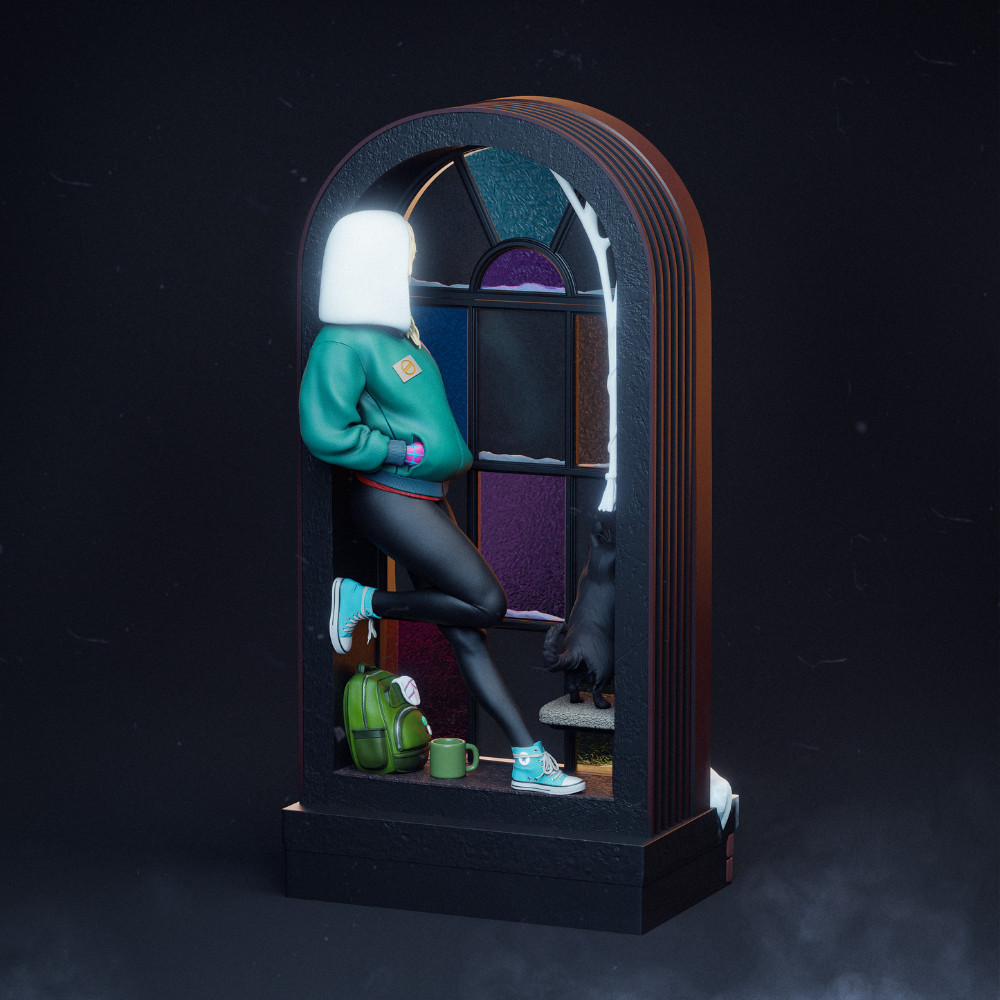 Spider Gwen Ghost Spider Resin Art - MTO (Design by CA3D)