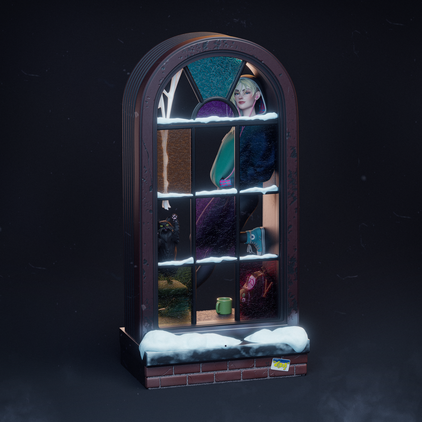 Spider Gwen Ghost Spider Resin Art - MTO (Design by CA3D)