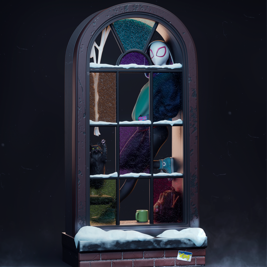 Spider Gwen Ghost Spider Resin Art - MTO (Design by CA3D)