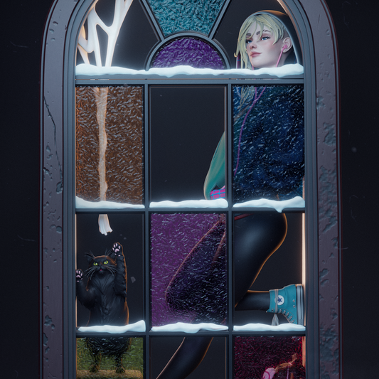 Spider Gwen Ghost Spider Resin Art - MTO (Design by CA3D)