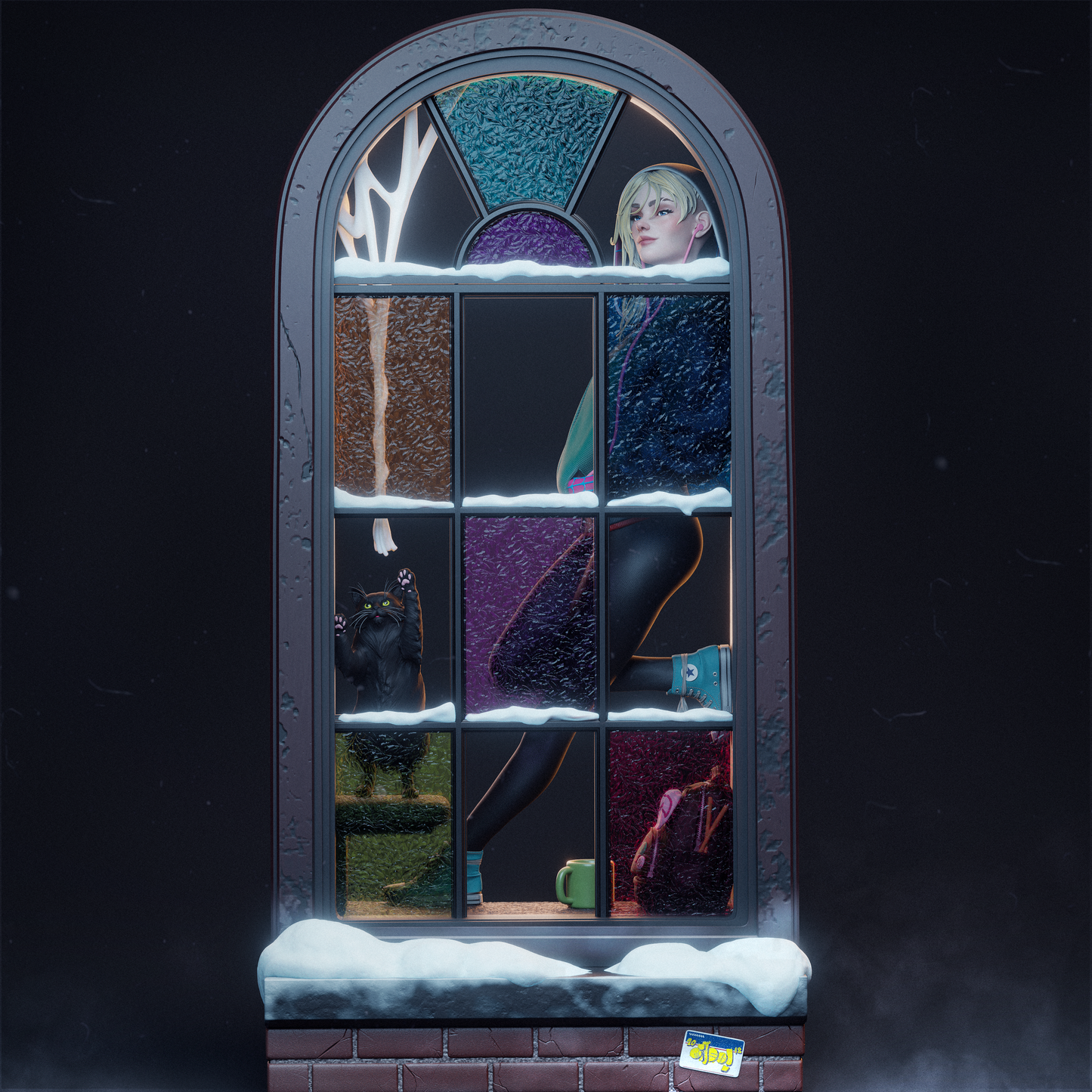 Spider Gwen Ghost Spider Resin Art - MTO (Design by CA3D)