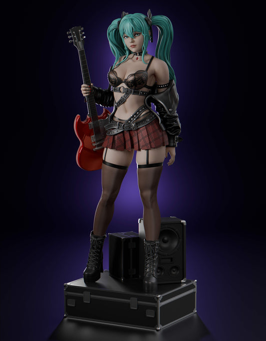Hatsune Miku Rock Resin Fan Art MTO (Design by Abe3D)