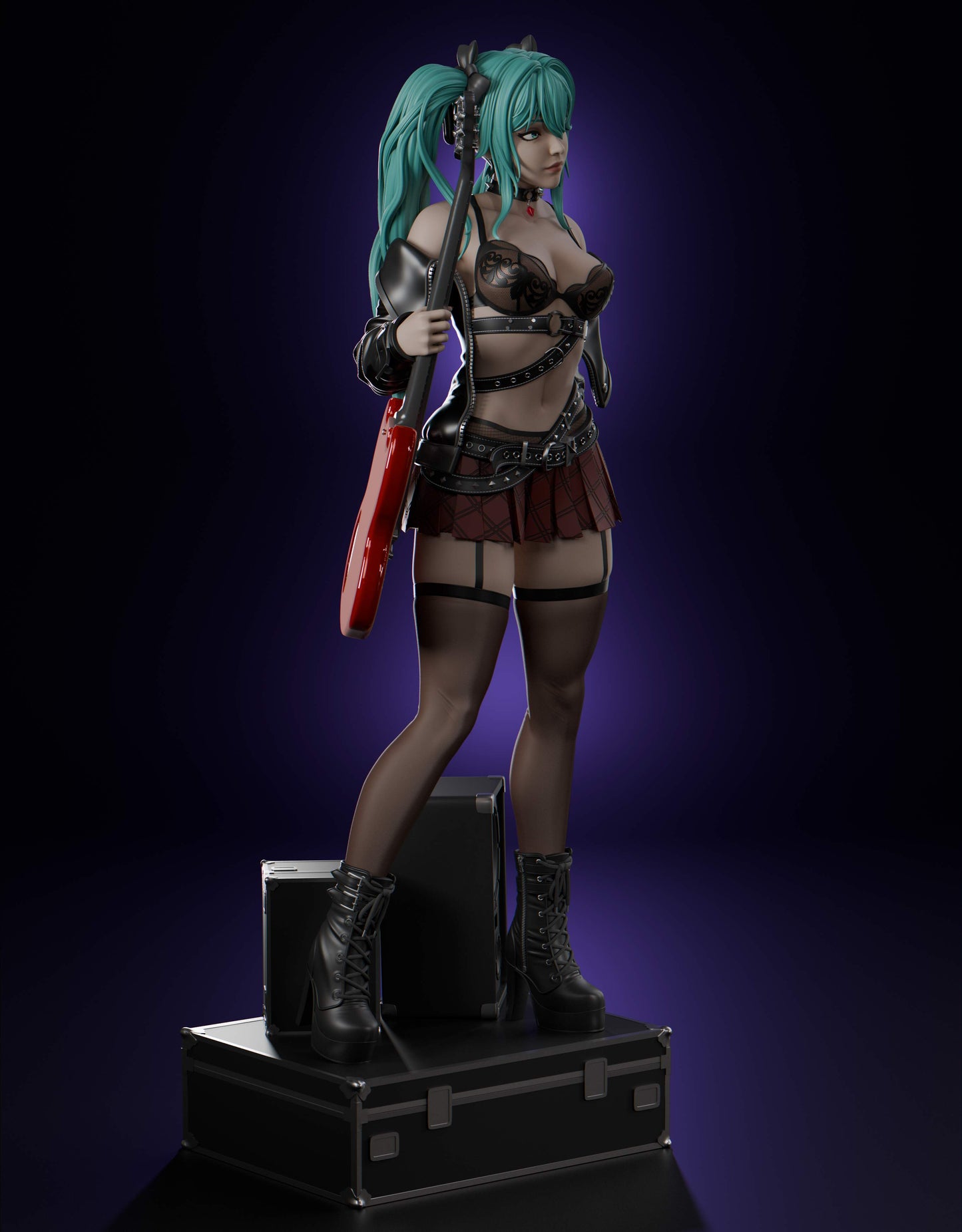 Hatsune Miku Rock Resin Fan Art MTO (Design by Abe3D)