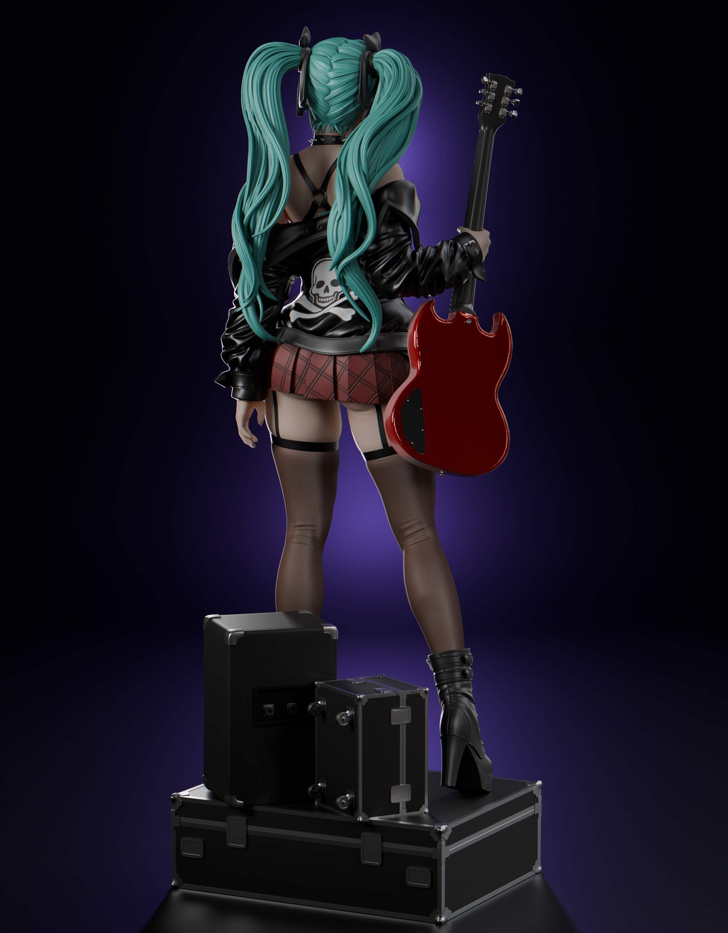 Hatsune Miku Rock Resin Fan Art MTO (Design by Abe3D)